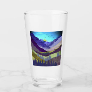 Lila Berge Majestät Glas