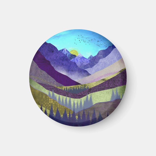 Lila Berge Majestät Magnet (Vorne)