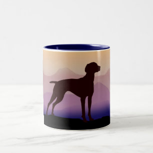 Lila Berge Vizsla Zweifarbige Tasse