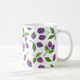 Lila Berries benutzerdefinierte Hintergrundfarbe Kaffeetasse