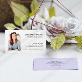 Lila Berufliche Midfrau Doula Foto Arch Visitenkarte