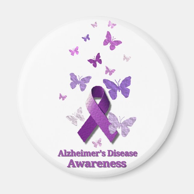 Lila Bewusstsein: Alzheimer-Krankheit Magnet (Vorne)