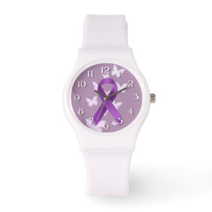 Lila Bewusstsein Armbanduhr