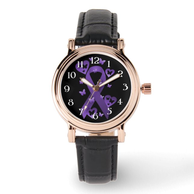 Lila Bewusstsein Armbanduhr (Vorderseite)