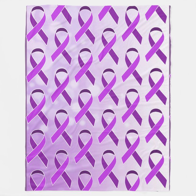 Lila Bewusstsein Band Comforting Fleece Blanket (Vorderseite)