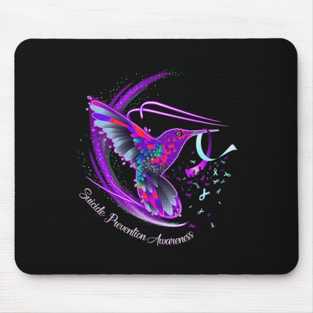 Lila Bewusstsein für die Prävention von Suiziden i Mousepad (Vorne)