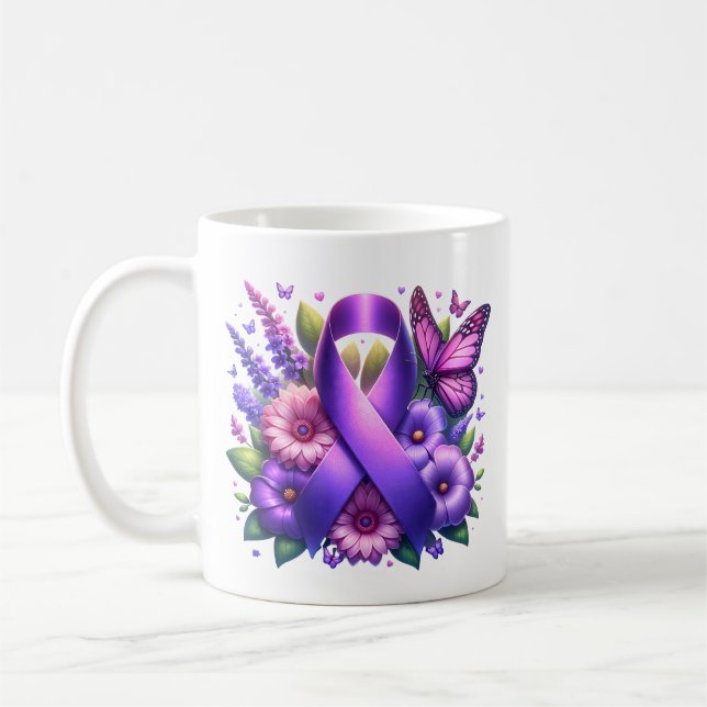 Lila Bewusstsein | Gebet für eine Heilung Kaffeetasse (Links)