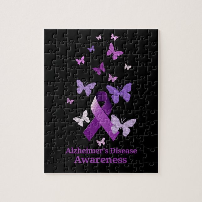Lila Bewusstseins-Band: Alzheimerkrankheit (Vertikal)