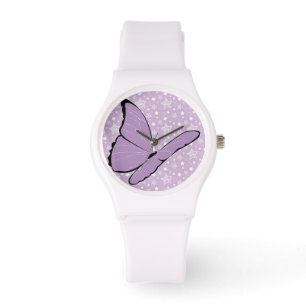 Lila Bewusstseins-Schmetterling Armbanduhr