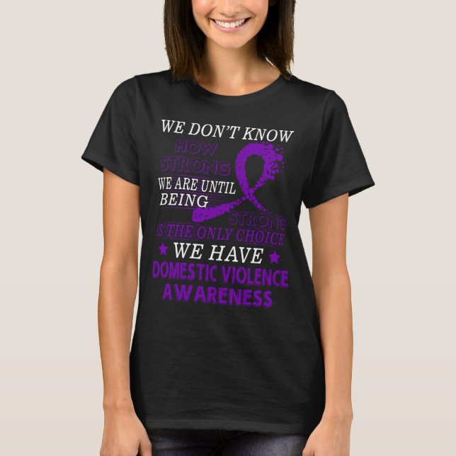 Lila Bewusstseinsband der starken inländischen T-Shirt (Vorderseite)