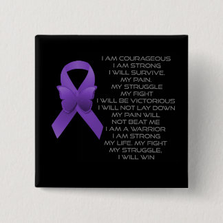 Lila Bewusstseinsband/-gedicht Button