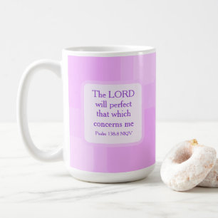 Lila biblischer Glaube Inspiration Kaffeetasse
