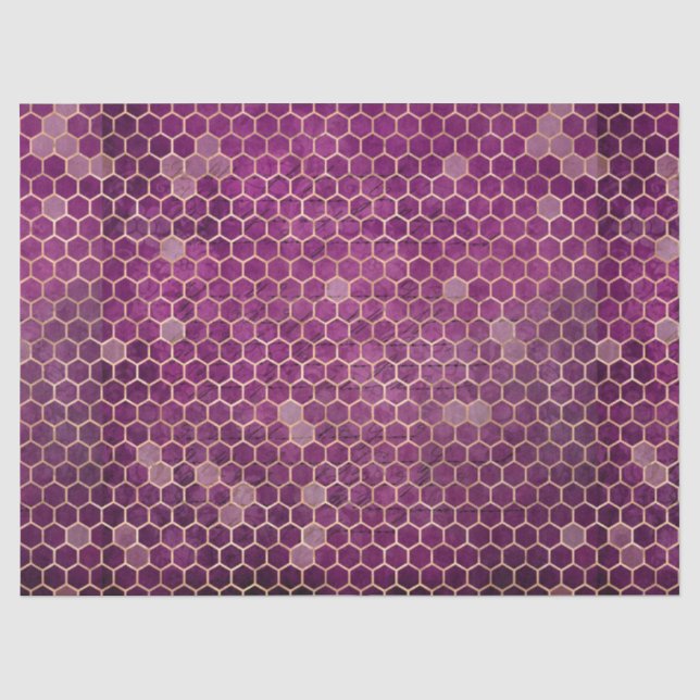 Lila Bienenreihe - Design 1 Seidenpapier (Vorderseite)