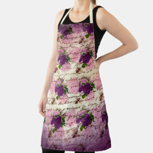 Lila Bienenreihe - Design 4 Schürze