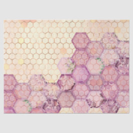 Lila Bienenreihen - Design 2 Seidenpapier