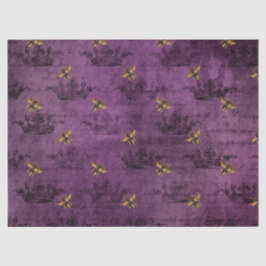 Lila Bienenreihen - Design 9 Seidenpapier