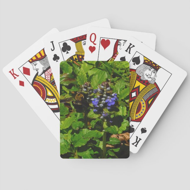 Lila Bienenvölker und Hummel Spielkarten (Rückseite)