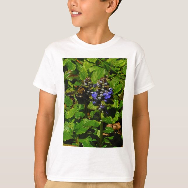 Lila Bienenvölker und Hummel T-Shirt (Vorderseite)
