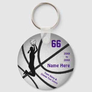 Lila billige Basketball Team Geschenke für Mädch Schlüsselanhänger