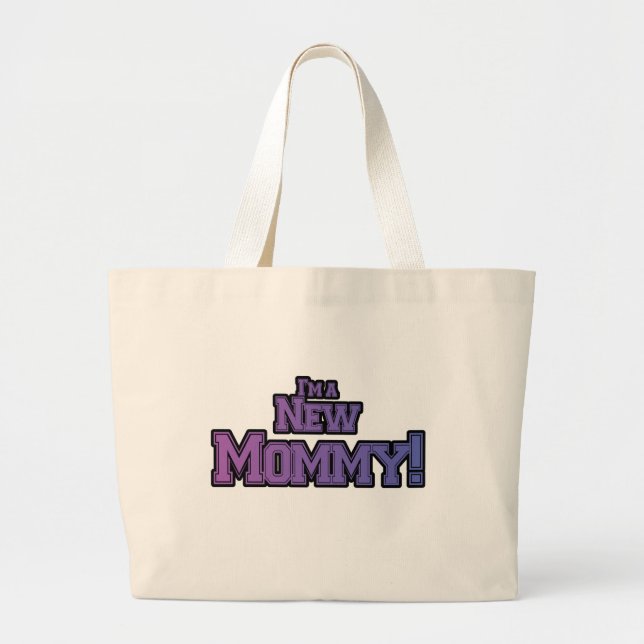 Lila bin ich ein neuer Mama-Shirts und Geschenke Jumbo Stoffbeutel (Vorne)
