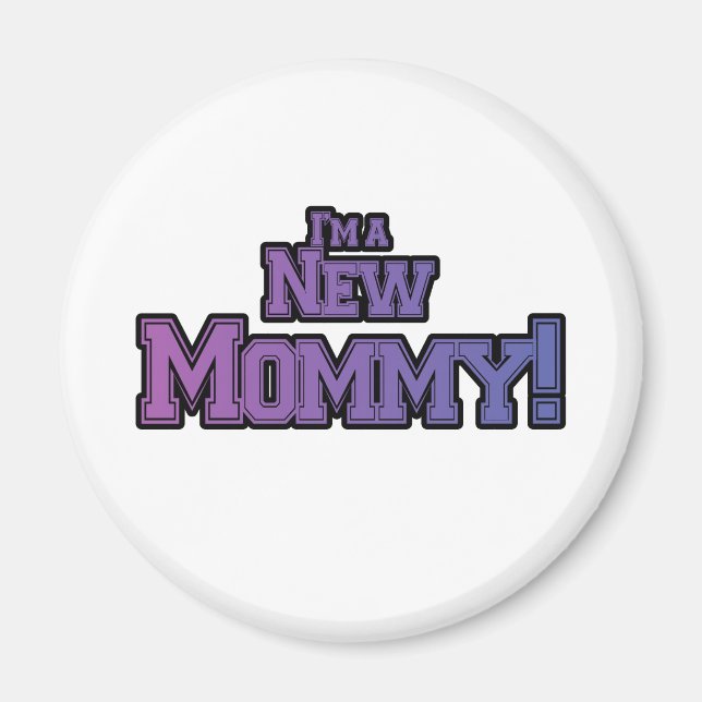 Lila bin ich ein neuer Mama-Shirts und Geschenke Magnet (Vorne)