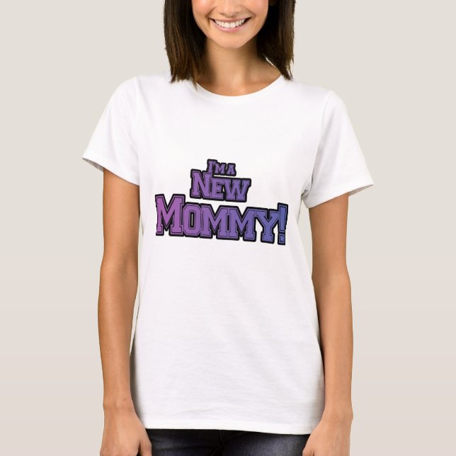 Lila bin ich ein neuer Mama-Shirts und Geschenke T-Shirt (Vorderseite)