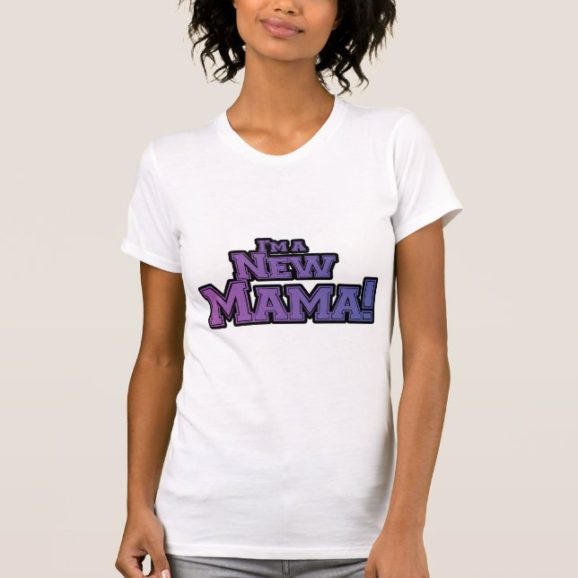 Lila bin ich ein New Mama Tshirts und Geschenke (Vorderseite)