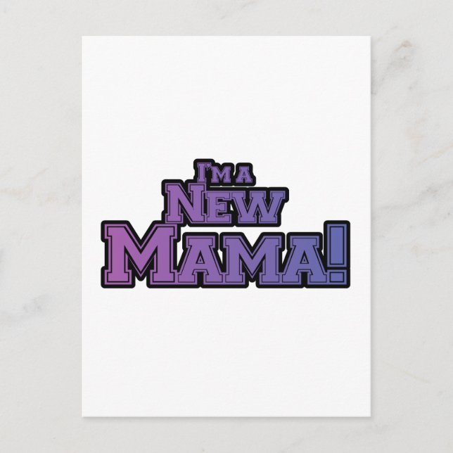Lila bin ich ein New Mama Tshirts und Geschenke Postkarte (Vorderseite)