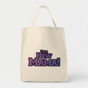 Lila bin ich ein New Mama Tshirts und Geschenke Tragetasche