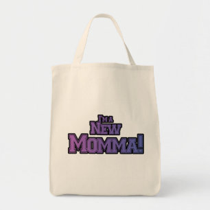 Lila bin ich ein New Momma Tshirts und Geschenke Tragetasche