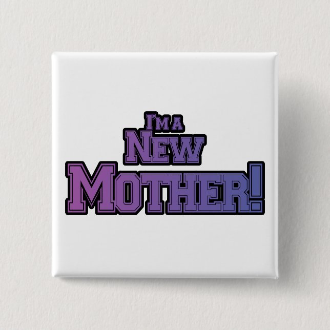 Lila bin ich eine neue Muttermutter-Hemden und Ges Button (Vorderseite)