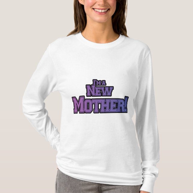 Lila bin ich eine neue Muttermutter-Hemden und Ges T-Shirt (Vorderseite)