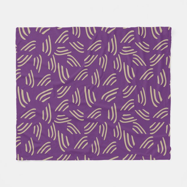 Lila Bio Lines Fleece Blanket (Vorderseite (Horizontal))