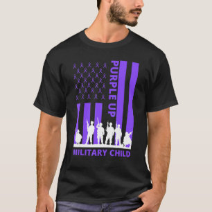 Lila bis militärischer Kindermonat T-Shirt