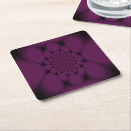 Lila Black Butterfly Petal Rechteckiger Pappuntersetzer