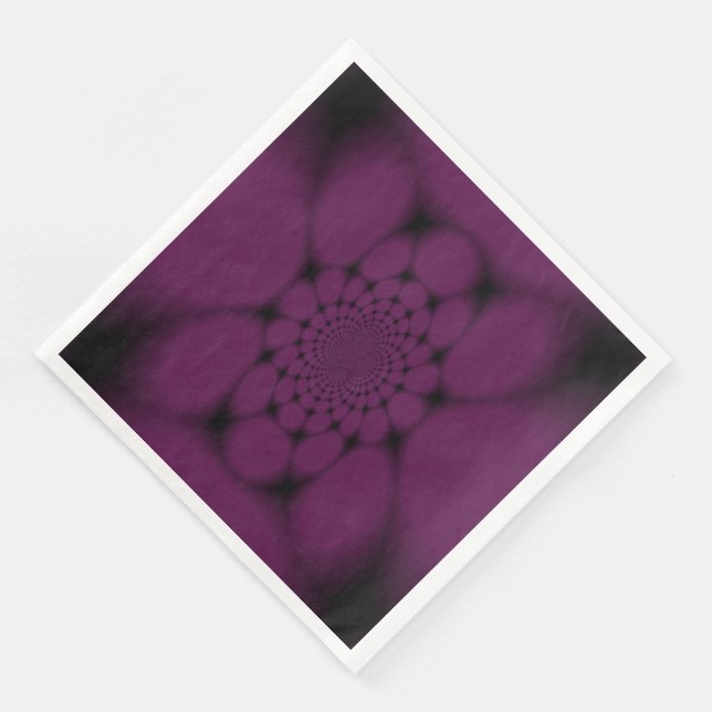 Lila Black Butterfly Petal Serviette (Ecke)