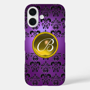 LILA BLACK DAMASK YELLOW GEMSTONE MONOGRAMM TITLE_SEO2
