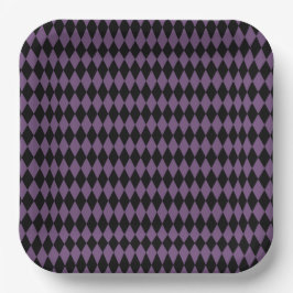LILA BLACK HALLOWEEN DIAMOND-PATTER PAPPTELLER