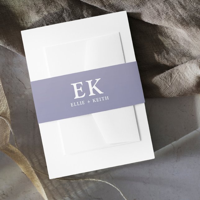 Lila Bläschen-Monogramm-Hochzeit Einladungsbanderole (Von Creator hochgeladen)