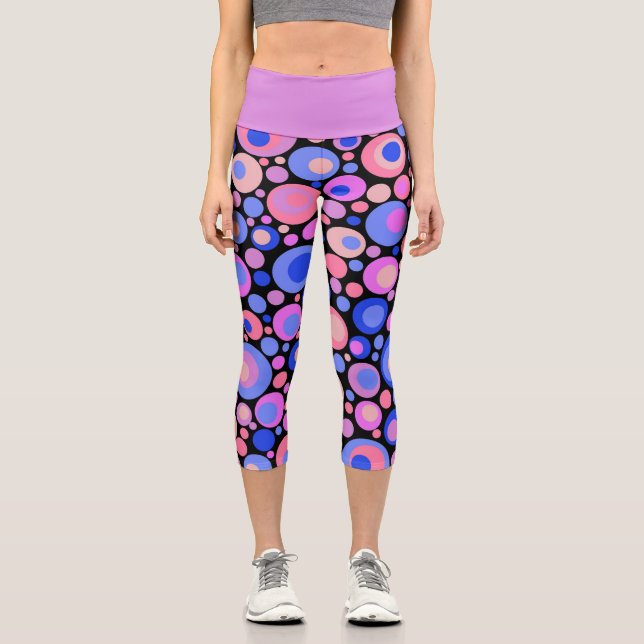 Lila Blasen Capri Leggings (Vorderseite)