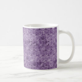 Lila Blasenverpackungsmuster Kaffeetasse