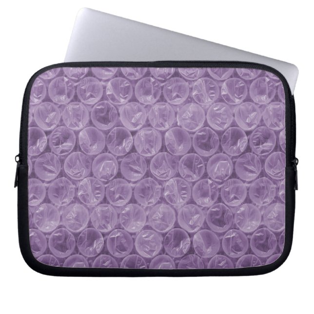 Lila Blasenverpackungsmuster Laptopschutzhülle (Vorderseite)