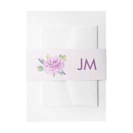 Lila BläserFrühjahrssonne Ranunculus Monogram Einladungsbanderole