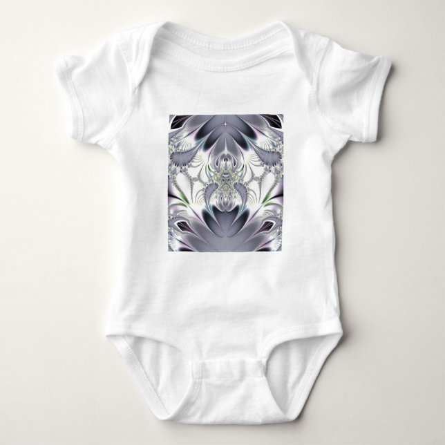 Lila Blätter Baby Strampler (Vorderseite)