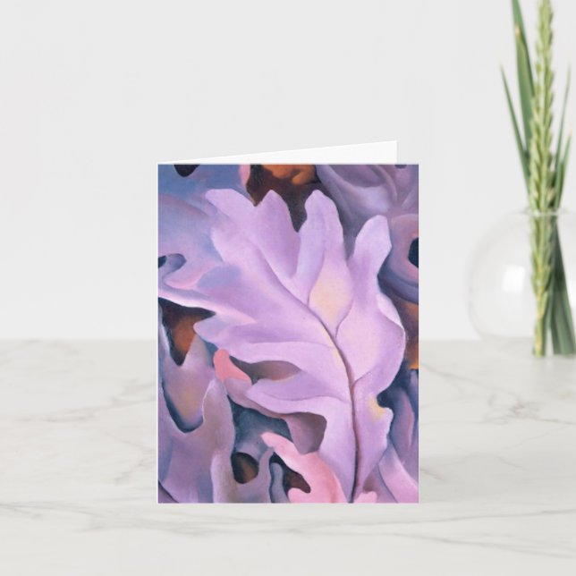 Lila Blätter, Georgia O'Keeffe, Card Karte (Vorderseite)