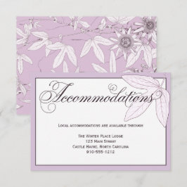 Lila Blätter Hochzeitsunterkünfte - Detailkarte Begleitkarte