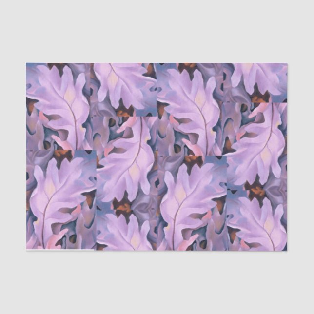 Lila Blätter von Georgia O'Keeffe,  Seidenpapier (Vorderseite)