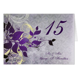 lila Blätter Winteraufenthaltskarte