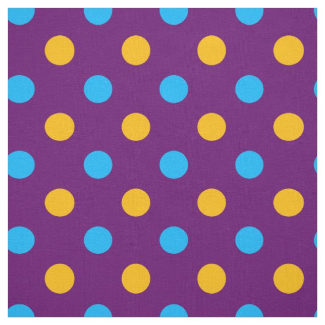 Lila Blau Gelb Punkte Design  Stoff (Muster)