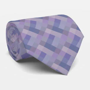 Lila Blau Geometrisches Muster Krawatte